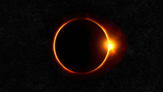 bulan purnama, gerhana matahari, matahari, suar, tenaga surya, gerhana, api - fenomena alam, bersinar, suhu panas, malam, warna hitam, ruang, astronomi, pembakaran, fenomena alam, alam, api, tidak ada orang, warna oranye, langit, bentuk geometris, di luar rumah, lingkaran, planet - luar angkasa, latar belakang hitam, 1080P, CC0, domain publik, bebas royalti