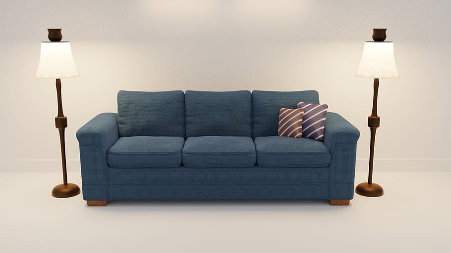 blau, 3 places, Sofà 3 places, dos, marró, llums de peu, sofà, Model 3D, mobles, equips d’il·luminació, habitació domèstica, llum elèctrica, a l'interior, coixí, interior de casa, ombra de llum, senzillesa, acollidor, casa, farcit, il·luminat, relaxació, còmode, elegància, llum, sala d'estar, modern, cap gent, luxe, apartament, 1080P