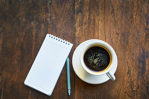 cup, coffee, saucer, beside, notebook, pen, note book, cafe, note, read, to write, the work, work, good morning, paper, brown, table, espresso, cappuccino, photo, photography, take notes, food, caffeine, morning, course, background, beverage, coffee cup, wake, page, white, nutrition, restaurant, macro, fountain pen, literature, souvenir, the draw, journalist, author, manuscript, office, drawing, color, product photo, nobody, school, backgrounds, wood - material, indoors, food and drink, directly above, no people, high angle view, drink, still life, green tea, tea, copy space, freshness, refreshment, studio shot, healthy eating, spiral notebook, tea - hot drink, hot drink, crockery, wood grain, japanese food, 8K, CC0, public domain, royalty free