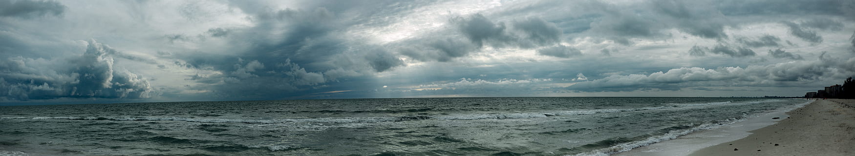 hav, landskab, himmel, strand, skyer, ocean, udendørs, sand, marinemaleri, vand, bølger, vejr, sky - himmel, panoramisk, horisont, natur, jord, skønhed i naturen, horisont over vand, storm, scenics - natur, ro, ingen mennesker, miljø, overskyet, regn, skybrud, ildevarslende, magt i naturen, 8K, CC0, offentligt domæne, royaltyfrie
