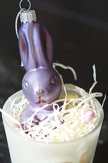 hare, easter bunny, trailers, modern, easter, spring, easter decoration, figure, straw, happy easter, easter greeting, purple, indoors, no people, representation, close-up, animal representation, animal, still life, focus on foreground, animal themes, art and craft, food and drink, celebration, food, creativity, decoration, mammal, one animal, nature, holiday, 5K, CC0, public domain, royalty free