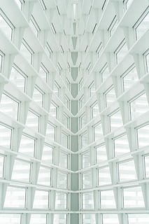 Foto, Glasrahmen, Architekturfotografie, Fenster, Weiß, Textur, symmetrisch, Quadrate, Muster, die Architektur, Museum, mam, calatrava, Symmetrie, gebaute Struktur, Flachwinkelansicht, keine Leute, Vollbild, Gebäudehülle, Hintergründe, Wiederholung, modern, weiße Farbe, Tag, Gebäude, Büro, in einer Reihe, Decke, Bürogebäude außen, Glas - Material, Wohnung, 2K, CC0, gemeinfrei, lizenzfrei