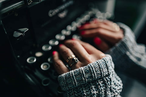 woman typing, old, typewriter, Woman, typing, female, vintage, office, desk, typewriting, retro, pink nails, nostalgia, type, writer, human Hand, women, close-up, people, old-fashioned, one Person, females, caucasian Ethnicity, retro Styled, holding, adults only, human body part, one woman only, hand, adult, focus on foreground, indoors, selective focus, body part, technology, wool, human finger, finger, leisure activity, skill, clothing, art and craft, nail, keyboard, warm clothing, 4K