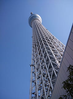 Himmelsbaum, Japan, gebaute Struktur, die Architektur, Himmel, Gebäudehülle, Flachwinkelansicht, modern, Stadt, Turm, große Höhe, Reiseziele, Blau, Bürogebäude außen, klarer Himmel, Tourismus, Reise, Natur, Wolkenkratzer, keine Leute, Gebäude, draußen, 4K, CC0, gemeinfrei, lizenzfrei