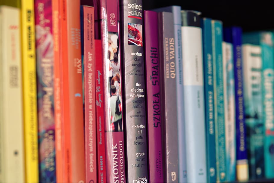vicino, fotografia, mucchio, libri, colorato, libro, biblioteca, scaffale, letteratura, mensola, mezzo di informazione, formazione scolastica, pubblicazione, in casa, apprendimento, testo, messa a fuoco selettiva, grande gruppo di oggetti, nessuno, scelta, natura morta, avvicinamento, preparativi, variazione, collezione, abbondanza, ordine, studiando, manuale, 5K