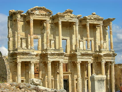 acropolis, atrhens, greece, ephesus, turkey, library, celcus, architecture, antique, monument, archaeology, famous Place, history, architectural Column, old Ruin, ancient, roman, stone Material, cultures, tourism, travel, old, celsus Library, the past, built structure, travel destinations, ancient civilization, sky, place of worship, nature, building exterior, low angle view, city, day, no people, ruined, outdoors, colonnade, 2K, CC0, public domain, royalty free