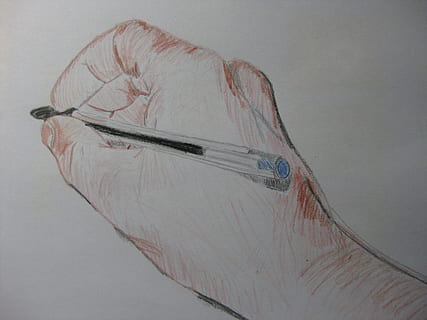 dibuix, mà, pintura, ploma, bolígraf, paper, dibuix, mà, pintura, bolígraf, paper, artistes, art, artesania, salut i medicina, cirurgia, cap gent, primer pla, cinta adhesiva, dia, a l'aire lliure, a l'interior, fons gris, gris, tir de l'estudi, creativitat, Finances, natura morta, Color blanc, sol objecte, representació, art i artesania, nombre, negocis, moneda de paper, semblança masculina, representació humana, ploma, moneda, 2K, CC0, domini públic, lliure de regalies