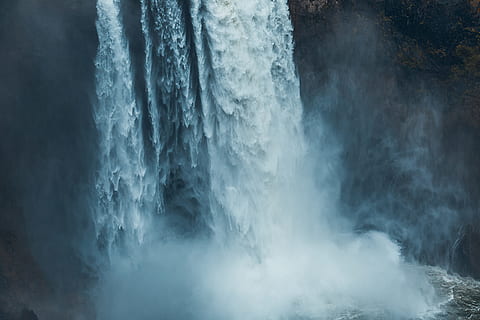 Foto, vandfald, farende, hav, vand, bevægelse, natur, flod, flyder, udendørs, blå, ingen mennesker, scenics, skønhed i naturen, lang eksponering, scenics - natur, miljø, klippe, tåge, solid, rock-objekt, magt i naturen, strøm, ikke-urbane scene, flydende vand, 5K, CC0, offentligt domæne, royaltyfrie