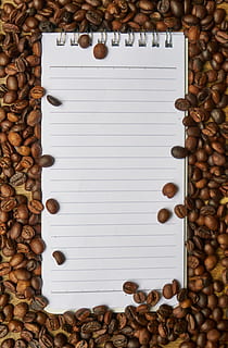 notebook, coffee, course, the work, espresso, coffee bean, kernels, page, healthy eating, good morning, nutrition, caffeine, morning, brown, table, wake, beverage, photo, food, to write, background, photography, pen, healthy lifestyle, core, cafe, read, macro, work, food photo, cappuccino, delicious, close-up, kitchen, detail, seed, fresh, beautiful, latte, note, take notes, colombia, directly above, large group of objects, food and drink, still life, indoors, roasted coffee bean, coffee - drink, no people, paper, blank, copy space, freshness, white color, abundance, high angle view, 5K, CC0, public domain, royalty free