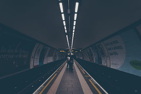Subway station, other, transportation, railroad Track, train, speed, station, tunnel, travel, the way forward, railroad station platform, bridge - man made structure, subway train, architecture, direction, illuminated, track, railroad station, built structure, diminishing perspective, indoors, rail transportation, incidental people, lighting equipment, public transportation, mode of transportation, ceiling, moving walkway, platform, 4K, CC0, public domain, royalty free