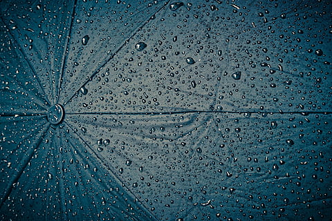 blue, umbrella, covered, water dews, rain, screen, raindrop, wet, weather, rainy weather, drip, drop of water, water, rainy day, beaded, bad weather, background, structure, texture, abstract, pattern, backgrounds, drop, full frame, textured, no people, close-up, nature, outdoors, day, rainy season, purity, dew, 4K, CC0, public domain, royalty free