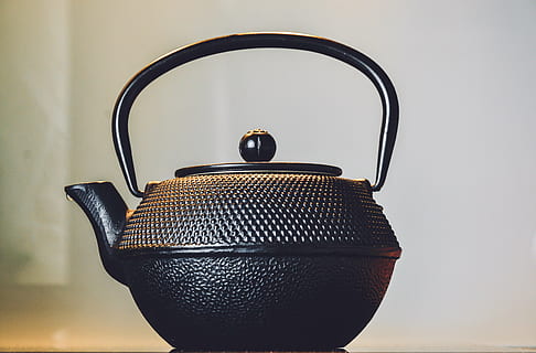blur, ceramic, close-up, focus, kettle, kitchenware, relaxation, still life, teapot, traditional, no people, indoors, focus on foreground, metal, retro styled, antique, communication, music, household equipment, old, pattern, table, single object, equipment, man made object, handle, 5K, CC0, public domain, royalty free