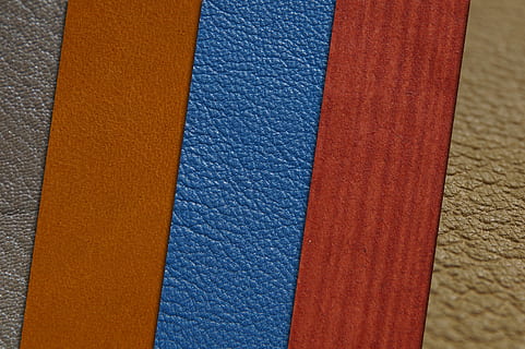 multicolored swatches, leather, background, structure, orange, brown, real leather, texture, pattern, gegärbt, illuminated, types of leather, area, natural, skin, animal skin, pores, rustic, antique, screen background, background image, abstract, rau, scrapbook, scrap, full frame, backgrounds, multi colored, close-up, textile, no people, textured, blue, day, choice, indoors, variation, clothing, orange color, side by side, material, hanging, carpet - decor, textured effect, 4K, CC0, public domain, royalty free