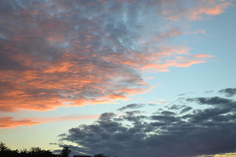 Cloud, Clouds, Sky, Science, Nice, White, sky, science, sunset, nature, beauty in nature, tranquility, scenics, cloud - sky, scenics - nature, low angle view, tranquil scene, no people, orange color, tree, dramatic sky, outdoors, cloudscape, plant, idyllic, moody sky, silhouette, 4K, CC0, public domain, royalty free