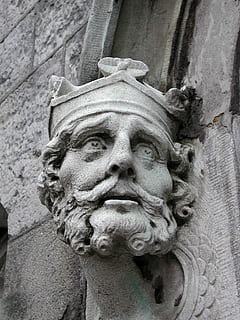 gargoyle, bygning, skæg, gotisk, arkitektur, middelalderlig, europæisk, historisk, kirke, katedral, skulptur, Kunst og håndværk, statue, repræsentation, lav vinkel visning, menneskelig repræsentation, murbygningsfunktion, ingen mennesker, kreativitet, håndværk, dag, fortiden, historie, carving - håndværk produkt, mandlig lighed, tæt på, bygget struktur, stenmateriale, væg, udskæring, 1080P, CC0, offentligt domæne, royaltyfrie