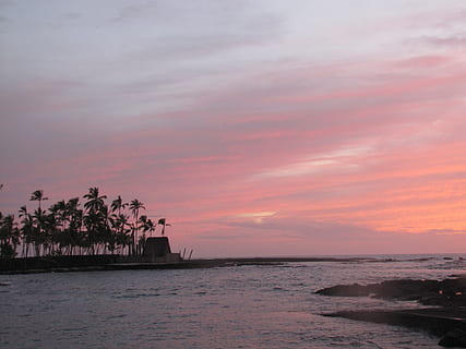 tramonto, tempio, complesso del tempio, arte, antichità, rhaeto romanic, acqua, cielo, mare, bellezza nella natura, scenics - natura, nuvola - cielo, la tranquillità, scena tranquilla, lungomare, spiaggia, natura, nessuno, idilliaco, terra, albero, orizzonte sull'acqua, orizzonte, clima tropicale, all'aperto, viola, 4K, CC0, dominio pubblico, privo di copyright