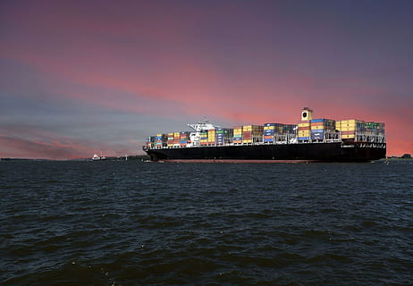 black, cargo ship, sea, ship, container, boot, ships, cargo, transport freighter ship elbe, afterglow, traffic, freight Transportation, cargo Container, transportation, shipping, container Ship, business, nautical Vessel, harbor, industrial Ship, water, sky, fuel and power generation, nature, oil industry, industry, waterfront, no people, offshore platform, mode of transportation, sunset, fossil fuel, outdoors, 1080P, CC0, public domain, royalty free
