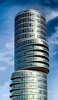 grå, høj, stigning bygning, dagtimerne, skyskraber, arkitektur, excentrisk tårn, Bochum, moderne, glasfacader, facade, bygning, by, kontorbygning, moderne arkitektur, glas, vindue, kontor, himmel, bygning udvendig, sky - himmel, ingen mennesker, dag, bygget struktur, kontorbygning udvendig, natur, lav vinkel visning, tårn, udendørs, høj - høj, blå, 4K, CC0, offentligt domæne, royaltyfrie