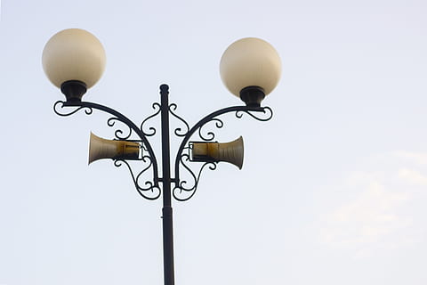lantern, station, motion, stop, lights, sky, lighting equipment, street light, no people, nature, street, outdoors, white color, low angle view, studio shot, cut out, metal, illuminated, fantasy, cloud - sky, finance, pole, egg, 4K, CC0, public domain, royalty free