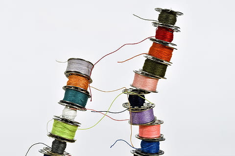 assorted-color thread lot, thread, yarn, sew, sewing thread, thread spool, close, sewing accessories, coiled, role, coil, creative, bobbin, schneider, hand labor, craft, color, macro, background, focus stacking, absract, sheet, colorful, studio shot, white background, indoors, cable, no people, connection, art and craft, metal, group of objects, red, technology, multi colored, close-up, electricity, cut out, gray, skill, creativity, three objects, personal accessory, electrical component, 4K, CC0, public domain, royalty free