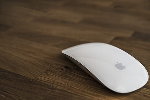 apple magic mouse, brown, wooden, surface, Workplace, Mouse, Computer, Apple, magic mouse, technology, hardware, input, accessories, white, computer Mouse, wood - Material, table, no People, single Object, indoors, close-up, still life, high angle view, white color, focus on foreground, two objects, luck, selective focus, wood, wealth, day, textured, man made, man made object, wood grain, 5K, CC0, public domain, royalty free