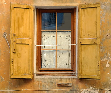 Foto, braun, hölzern, Fenster, öffnen, Beton, Gebäude, Gelb, Metallfenster, tagsüber, Fassade, Verschluss, Senf, verwittert, Textur, Haus, blind, Italien, alt, gebaute Struktur, keine Leute, die Architektur, Holz - Material, Tür, Tag, geschlossen, Gebäudehülle, Glas - Material, Eingang, Wandbau - Funktion, draußen, Sicherheit, transparent, Fensterrahmen, 4K, CC0, gemeinfrei, lizenzfrei