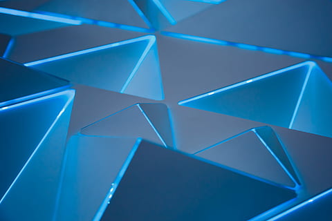 blue digital wallapaper, triangle, shape, blue, geometry, pattern, abstract, building, architecture, modern design, futuristic, geometric, background, wallpaper, dallas, backgrounds, geometric shape, triangle shape, design, three dimensional, no people, science, studio shot, technology, transparent, household equipment, creativity, art and craft, crystal, reflection, color gradient, glass, abstract backgrounds, digital composite, 5K, CC0, public domain, royalty free