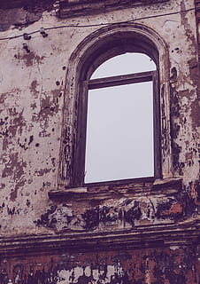 dirty, building, wall, broken, abandoned, architecture, decay, deserted, deterioration, dirt, window, built structure, old, no people, day, arch, indoors, weathered, sky, history, damaged, the past, clear sky, wall - building feature, low angle view, ruined, 4K, CC0, public domain, royalty free