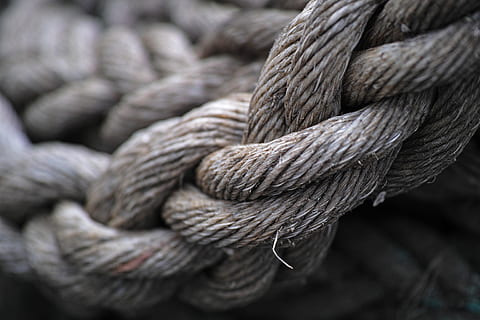 brown rope, rope, grey, old, macro, solid, background, detail, connect, connected, worn, close, beautiful, detail shots, nobody, close-up, texture, abstract, maritime, perspective, tied up, strength, twisted, no people, braided, durability, connection, full frame, textured, tied knot, day, complexity, focus on foreground, water, outdoors, safety, transportation, intricacy, thick, fishing industry, tangled, 4K