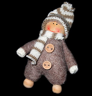 duendecito, muñeca, Navidad, adornar, juguetes, fondo negro, foto de estudio, juguete, representación, adentro, peluche, representación animal, de cerca, infancia, animal, naturaleza muerta, separar, temas de animales, oso de peluche, linda, Arte y artesanía, creatividad, un animal, mamífero, blandura, extremidad humana, 2K, CC0, dominio público, libre de derechos