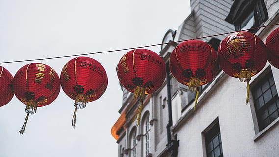 rød, japansk, hængende, lanterner, hængt, guld lanterne, dag, lanterne, chinatown, kulturer, dekoration, fest, i en række, bygget struktur, arkitektur, bygning udvendig, lav vinkel visning, kinesisk lanterne, bygning, himmel, belysningsudstyr, traditionel festival, festival, kinesisk lanterne festival, kinesisk nytår, ingen mennesker, udendørs, 5K, CC0, offentligt domæne, royaltyfrie
