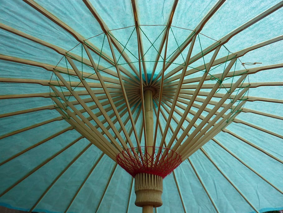 umbrelă de soare, ecran, turcoaz, suprafaţă, culoarea umbrei, structura, structura din lemn, proiecta, ecrane, translucid, cadru complet, albastru, fundaluri, simetrie, nici o persoana, vedere unghiulară joasă, model, protecţie, Securitate, arhitectură, umbrelă, zi, construită, artă și sculptură, a închide, adăpost, în aer liber, tavan, imediat mai jos, 2K