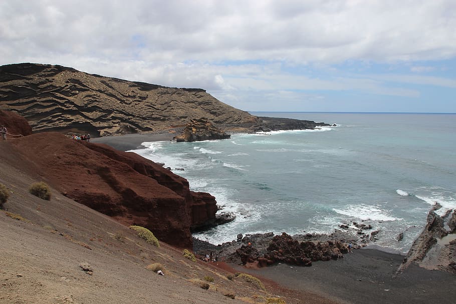 lanzarote, prístina, sorra, platja, mar, aigua, cel, horitzó sobre l’aigua, horitzó, terra, bellesa a la natura, escenics - natura, núvol - cel, escena tranquil·la, tranquil·litat, naturalesa, dia, idíl·lic, escena no urbana, línia de costa, onada, cap gent, 5K