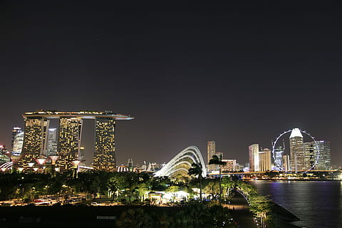 marina bay sands, nighttime, Singapore, night, cityscape, famous Place, urban Skyline, architecture, urban Scene, bridge - Man Made Structure, city, river, illuminated, skyscraper, reflection, built Structure, water, travel Locations, dusk, travel Destinations, downtown District, travel, building Exterior, office building exterior, sky, modern, building, nature, no people, tourism, tall - high, waterfront, outdoors, luxury, financial district, 1080P, CC0, public domain, royalty free
