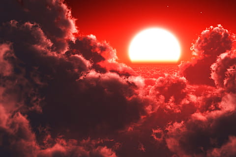 röd, Sol, moln, himmel, natur, sommar, ljus, himlen moln, solljus, moln bakgrund, moln - himmel, skönhet i naturen, dramatisk himmel, clouds, scenics - natur, lugn, inget folk, miljö, atmosfär, solstråle, idyllisk, lugn plats, solnedgång, humörlig himmel, utomhus, starkt upplyst, 4K, CC0, offentligt domän, royaltyfria