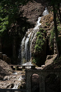 gündüz şelaleler, park, ağaçlar, ağaç, şelale, Su, bekâr, Bahçe, bol bol, eğim, dik, romantik, kemerler, tuğla, uzakta, ağ, mimari, yapılı yapı, doğa, insansız, seyahat yerleri, gün, manzaralar - doğa, doğada güzellik, bitki, orman, turizm, Tarihçe, geçmiş, seyahat, katı, hareket, akan su, açık havada, akan, eski uygarlık, 4K, CC0, kamu malı, telif ücretsiz