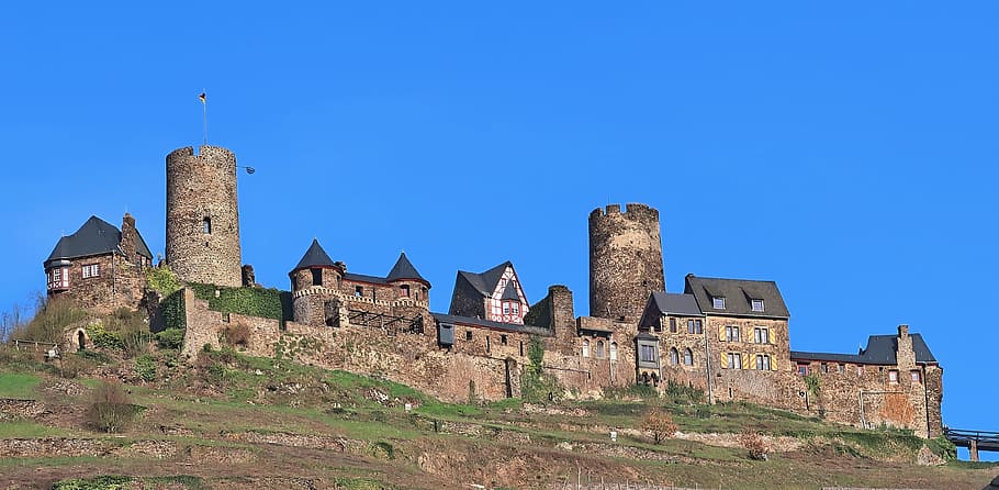 architektura, starý, věž, nebe, zeď, budova, kámen, pevnost, hrad, rytířský hrad, zřícenina, Skála, kamenné zdi, hrad thurant, mosel, zdivo, stavba, exteriér budovy, Dějiny, minulost, destinace, středověký, cestovat, čisté nebe, nikdo, cestovní ruch, modrý, starověké, Příroda, venku, starověké civilizace, zničil, 4K