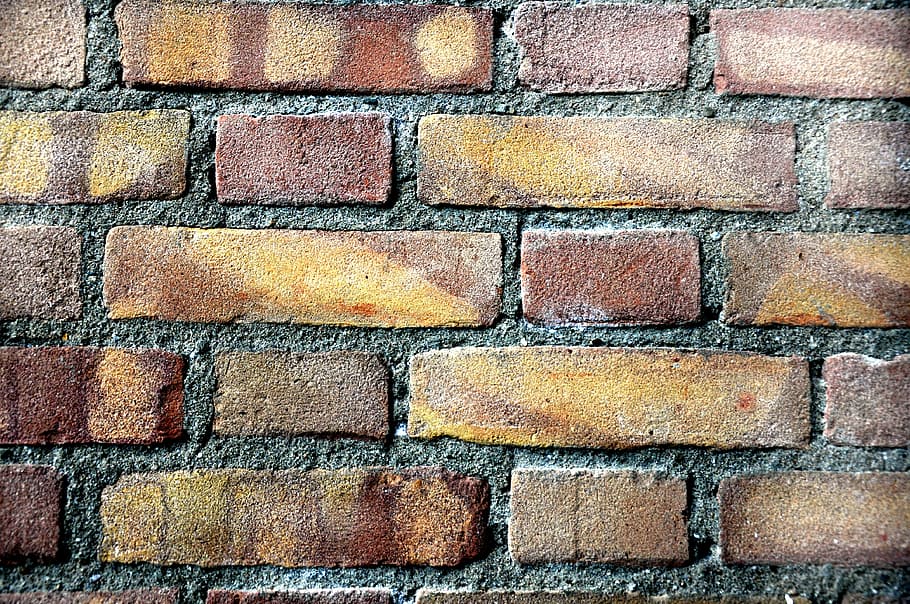 cihlový, kámen, zeď, cihlová zeď, textura, vzor, pozadí, celý rám, texturou, nikdo, architektura, stavba, detail, Červené, nástěnný prvek, v řadě, velká skupina objektů, opakování, uspořádání, objednat, venku, design, beton, 4K