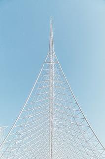 gri, structura de oțel, fotografie, alb, turn metalic, structura, ascuțit, triunghi, arhitectură, modern, arc, geometric, minim, albastru, cer, sus, curat, metal, matematica, kobe, construită, cer senin, nici o persoana, forma triunghiului, oraș, vedere unghiulară joasă, natură, model, exteriorul clădirii, clădire, zi, formă, în aer liber, destinații de călătorie, exteriorul clădirii de birouri, zgârie-nori, oţel, aliaj, 5K, CC0, domeniu public, fără drepturi de autor