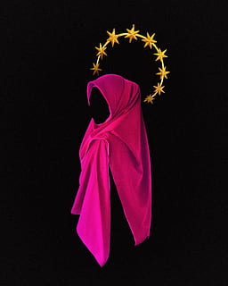 fantasma, inanimado, susto, tiro do estúdio, fundo preto, dentro de casa, ninguém, copie o espaço, fechar-se, ainda vida, cor rosa, plantar, flor, têxtil, criatividade, arte e Artesanato, Cortar fora, planta com flores, papel, padronizar, celebração, fita, natureza, 1080P, CC0, domínio público, royalty free