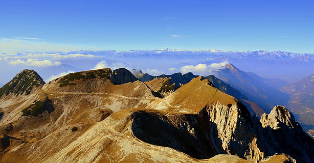 montagne, nuvole, cielo, paesaggio, cime, Italia, Carega, natura, Paesaggi, nessuno, bellezza nella natura, all'aperto, giorno, montagna, scenics - natura, roccia, solido, ambiente, roccia - oggetto, catena montuosa, nuvola - cielo, terreno estremo, scena non urbana, blu, terra, picco di montagna, geologia, eroso, 5K, CC0, dominio pubblico, privo di copyright