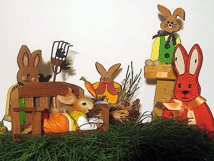 påskeæg, Påske hare, kanin, hare, påske, ung, græs, nagezahn, øre, lille, dyr, sjov, nuttet, humor, repræsentation, fest, Kunst og håndværk, kreativitet, ferie - begivenhed, ferie, ingen mennesker, beholder, pattedyr, dekoration, håndværk, halloween, variation, valg, menneskelig repræsentation, jack o 'lantern, 2K, CC0, offentligt domæne, royaltyfrie