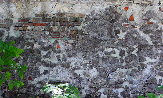 væg, Stenmur, facade, murværk, natursten, natursten mur, karakteristisk, murstens væg, sten, murbygningsfunktion, bygget struktur, arkitektur, ingen mennesker, dag, forvitret, fuld ramme, baggrunde, udendørs, tekstureret, bygning udvendig, natur, plante, solid, ru, vækst, gammel, beskadiget, klippe, mursten, ødelagt, 4K, CC0, offentligt domæne, royaltyfrie