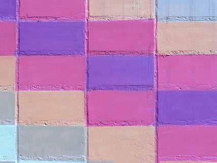 fons, maons, paret, colors, pastel, textura, multicolor, marc complet, color rosa, cap gent, primer pla, funció de construcció de parets, patró, forma geomètrica, arquitectura, estructura construïda, forma, dia, en fila, variació, disseny, pintura, elecció, maó, porpra, 2K, CC0, domini públic, lliure de regalies