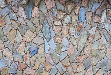 Facade, Stones, Texture, Background, backgrounds, pattern, nature, cracked, dry, drought, textured, rough, abstract, material, land, brown, arid Climate, full frame, multi colored, close-up, no people, day, solid, outdoors, stone material, rock, architecture, high angle view, rock - object, wall, history, built structure, mural, 4K, CC0, public domain, royalty free