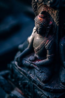 nero, Budda, calcestruzzo, statua, di legno, tranquillo, calmo, statua di Buddha, nessuno, scultura, avvicinamento, all'aperto, temi animali, arte e artigianato, spiritualità, rappresentazione umana, creatività, credenza, religione, mestiere, rappresentazione, somiglianza maschile, luogo di culto, concentrarsi sulle conoscenze acquisite, messa a fuoco selettiva, storia, ornato, 5K, CC0, dominio pubblico, privo di copyright