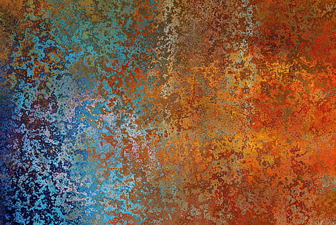 Blau, Orange, rot, Petrol, abstrakt, Malerei, Hintergrund, Textur, rostfrei, alt, braun, blautöne, Design, Struktur, Vollbild, Hintergründe, rostig, verwittert, texturiert, Wandbau - Funktion, keine Leute, Muster, Metall, Nahansicht, Ablehnen, Verschlechterung, Rau, heruntergewirtschaftet, Tag, schlechter Zustand, orange Farbe, beschädigt, abschälen, abstrakte Hintergründe, Beton, ruiniert, 4K, CC0, gemeinfrei, lizenzfrei