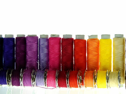 assorted thread lot, yarn, thread, sew, thread spool, colorful, sewing thread, haberdashery, fashion, design, bobbin, role, handarbeiten, schneider, craft, coil, nähutensilien, sewing accessories, sewing kits, fadenrollen, tailoring, creative, spool, sewing, textile, close-up, material, cotton, wool, multi colored, side by side, in a row, choice, variation, no people, indoors, white background, studio shot, order, backgrounds, large group of objects, still life, rolled up, group of objects, red, leather, 4K, CC0, public domain, royalty free