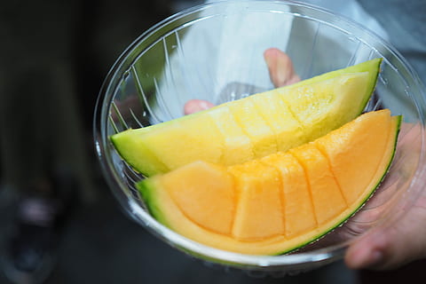 japen’s sweet melon, sliced green fruit, melon, slice, fruit, dish, bowl, healthy eating, food and drink, food, wellbeing, close-up, freshness, refreshment, citrus fruit, human hand, hand, human body part, healthy lifestyle, household equipment, tropical fruit, one person, holding, pineapple, glass, ripe, tray, 4K, CC0, public domain, royalty free