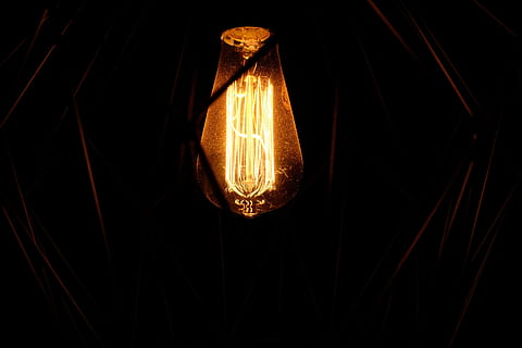 edison bulb, Edison, bulb, objects, other, night, glowing, lantern, illuminated, lighting Equipment, dark, halloween, electric Lamp, light - Natural Phenomenon, fire - Natural Phenomenon, black Color, electricity, light bulb, black background, no people, light, close-up, electric light, filament, indoors, studio shot, technology, domestic room, glass - material, single object, transparent, cut out, electrical equipment, power supply, 4K, CC0, public domain, royalty free